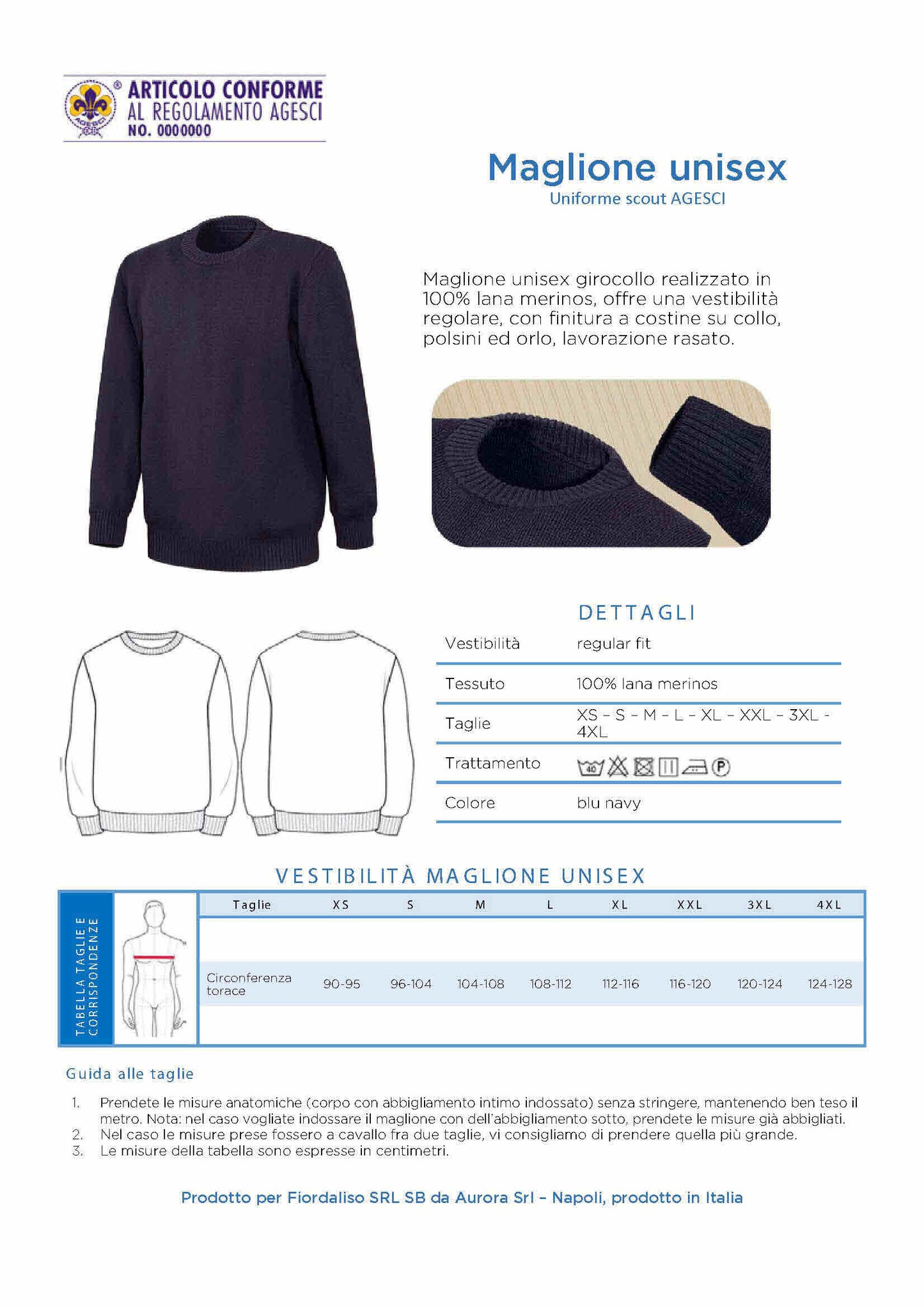 Maglione lana uniforme